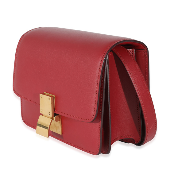 Celine Red Smooth Calfskin Small Classic Box Bag - Picture 4 of 6